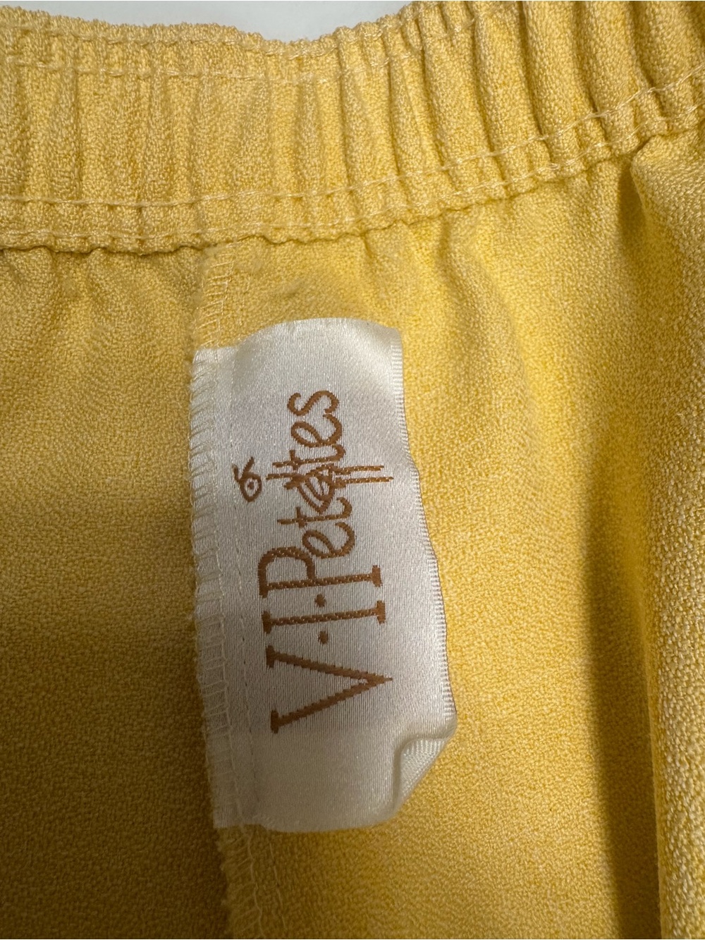 Vintage High-Waist Yellow Tailored Women's Trousers - Picture 6 of 10
